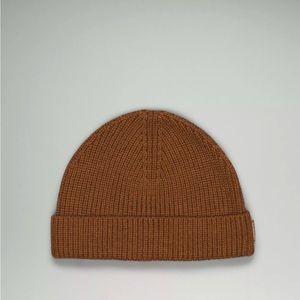 Lululemon Close Fit Wool Blend Knit Beanie Heather Roasted Brown Size L/XL NWT